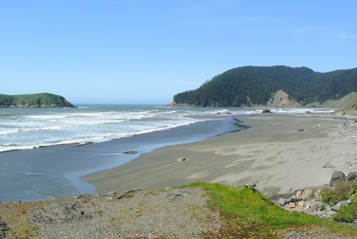 Northern Poston River Stte Scenic Viewpoint - looking north. Hunter's Island on left, Hunter's Cove on right.